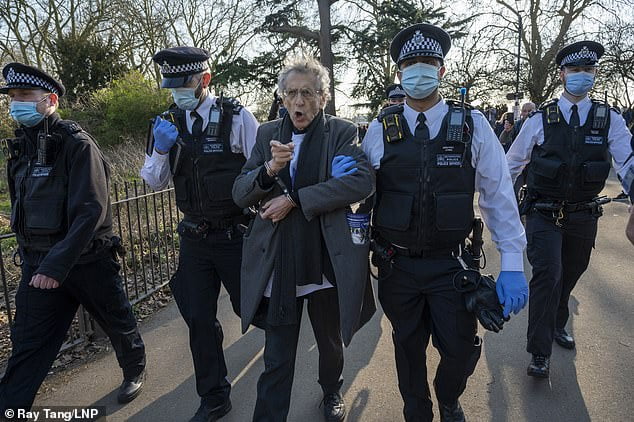 Piers Corbyn arrested and in Handcuffs again